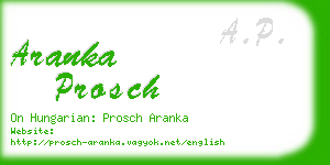 aranka prosch business card